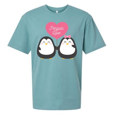 Penguin Couples Gift Wedding Anniversary Valentines Him Her Gift Sueded Cloud Jersey T-Shirt