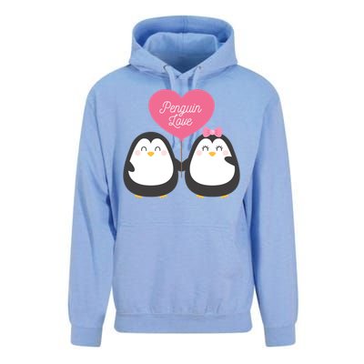 Penguin Couples Gift Wedding Anniversary Valentines Him Her Gift Unisex Surf Hoodie