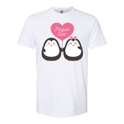 Penguin Couples Gift Wedding Anniversary Valentines Him Her Gift Softstyle CVC T-Shirt