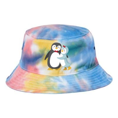 Penguin Couples Gift Wedding Anniversary Valentines Him Her Funny Gift Tie Dye Newport Bucket Hat