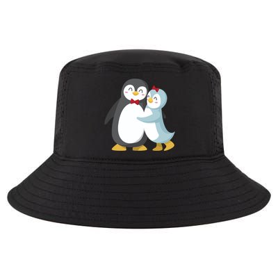 Penguin Couples Gift Wedding Anniversary Valentines Him Her Funny Gift Cool Comfort Performance Bucket Hat