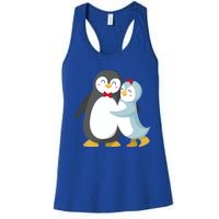 Penguin Couples Gift Wedding Anniversary Valentines Him Her Funny Gift Women's Racerback Tank