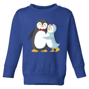 Penguin Couples Gift Wedding Anniversary Valentines Him Her Funny Gift Toddler Sweatshirt