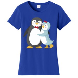 Penguin Couples Gift Wedding Anniversary Valentines Him Her Funny Gift Women's T-Shirt