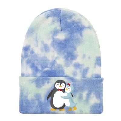 Penguin Couples Gift Wedding Anniversary Valentines Him Her Funny Gift Tie Dye 12in Knit Beanie