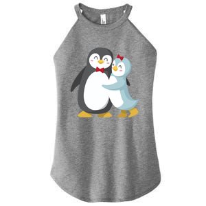 Penguin Couples Gift Wedding Anniversary Valentines Him Her Funny Gift Women's Perfect Tri Rocker Tank