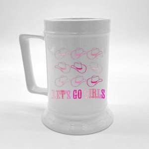 Pink Cow Hat Boots Funny Lets Go  Beer Stein