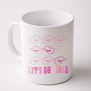 Pink Cow Hat Boots Funny Lets Go  Coffee Mug