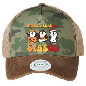 Penguin Christmas Halloween Tis The Hallothanksmas Season Great Gift Legacy Tie Dye Trucker Hat