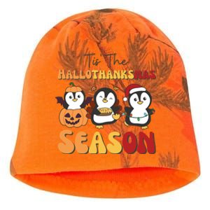 Penguin Christmas Halloween Tis The Hallothanksmas Season Great Gift Kati - Camo Knit Beanie