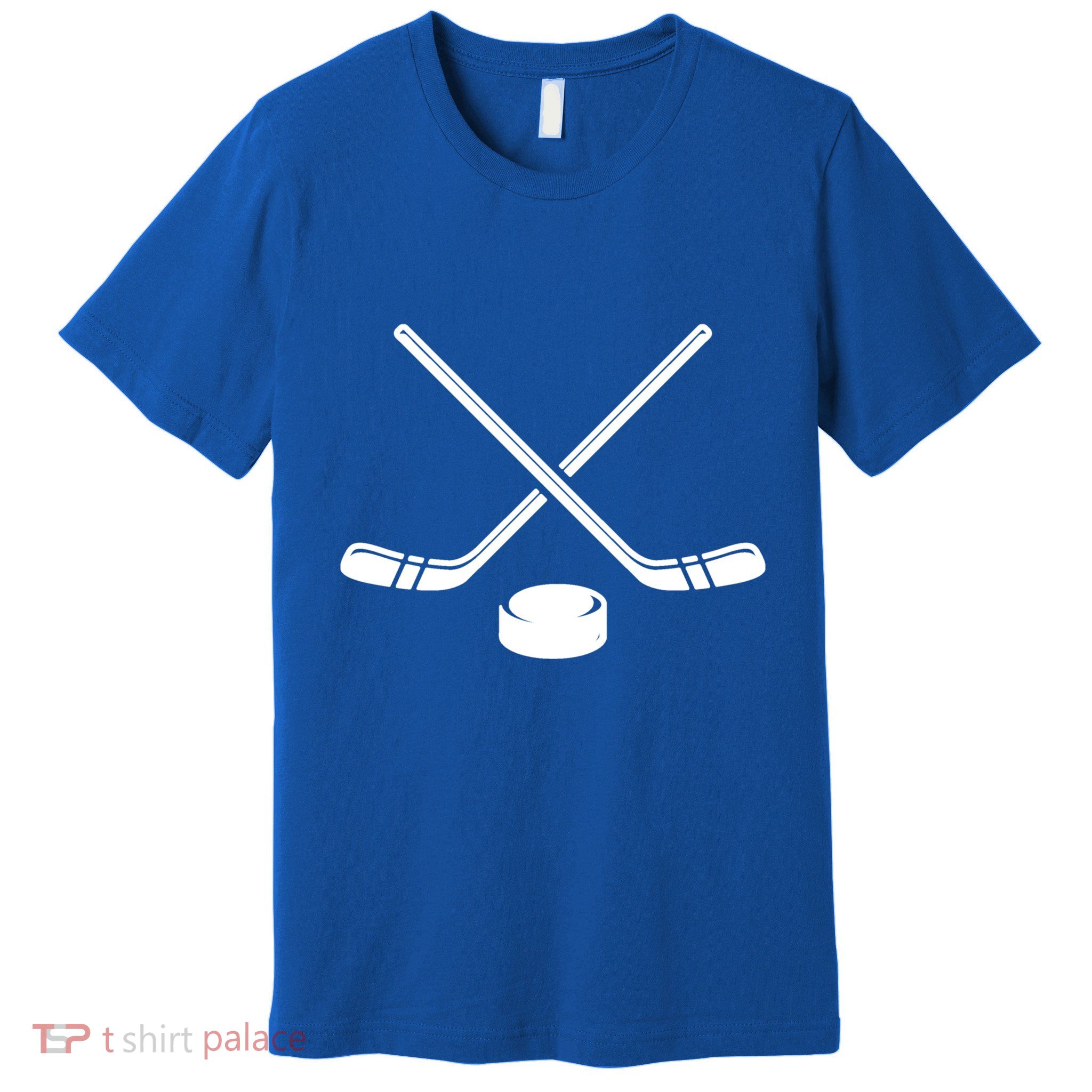 Purple Camo Hockey Purple Camouflage Hockey Sticks Great Gift Premium T-Shirt