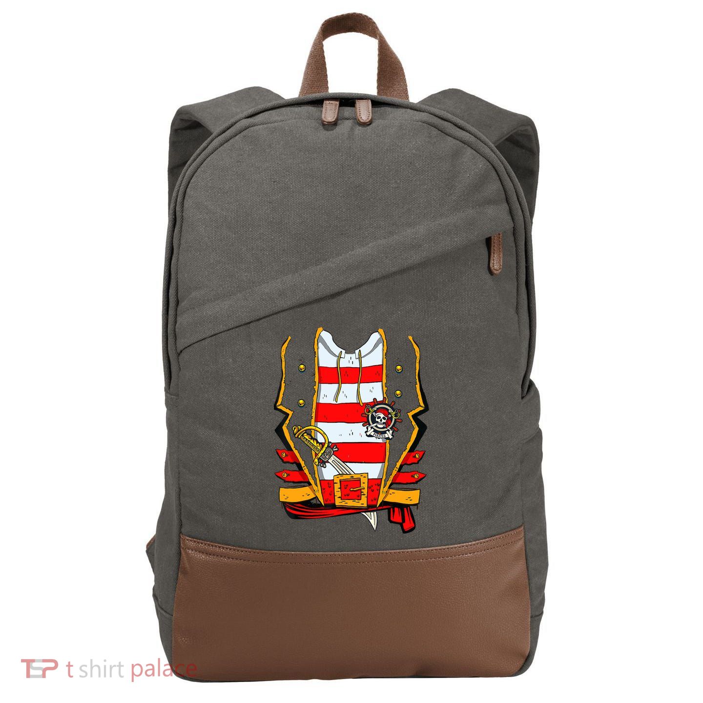 Pirate Costume Halloween For Boy Girl Wo Cotton Canvas Backpack