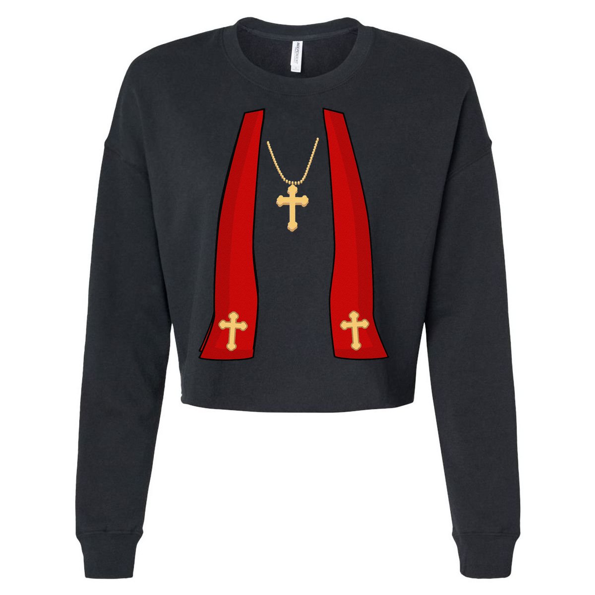 Pope Costume Halloween Costume Minister Priest Cropped Pullover Crew