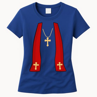 Pope Costume Halloween Costume Minister Priest Womens T-Shirt