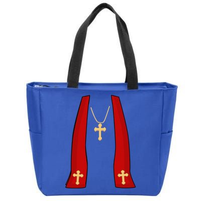 Pope Costume Halloween Costume Minister Priest Zip Tote Bag