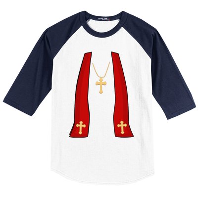 Pope Costume Halloween Costume Minister Priest Baseball Sleeve Shirt