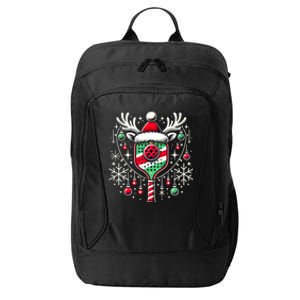 Pickleball Christmas Holiday Reindeer Xmas Pickleball Player Great Gift City Backpack