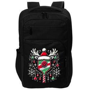 Pickleball Christmas Holiday Reindeer Xmas Pickleball Player Great Gift Impact Tech Backpack