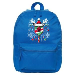 Pickleball Christmas Holiday Reindeer Xmas Pickleball Player Great Gift 16 in Basic Backpack