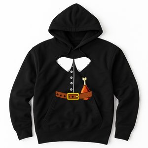 Pilgrim Costume Hat And Thanksgiving Turkey Day Graphic Hoodie