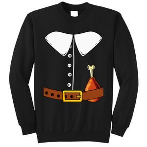 Pilgrim Costume Hat And Thanksgiving Turkey Day Graphic Sweatshirt