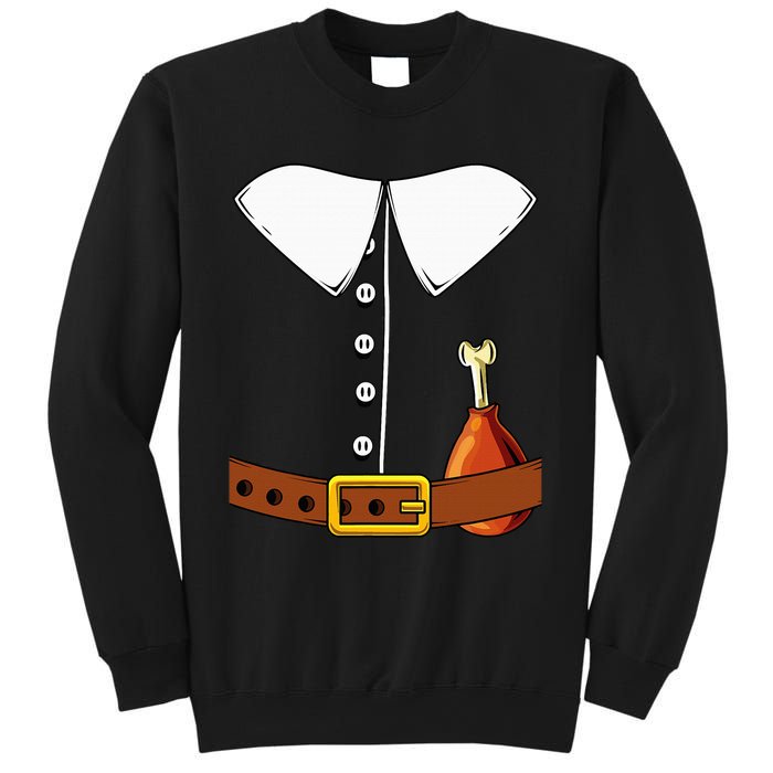 Pilgrim Costume Hat And Thanksgiving Turkey Day Graphic Sweatshirt