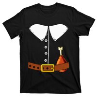 Pilgrim Costume Hat And Thanksgiving Turkey Day Graphic T-Shirt