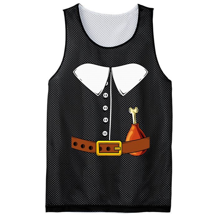 Pilgrim Costume Hat And Thanksgiving Turkey Day Graphic Mesh Reversible Basketball Jersey Tank