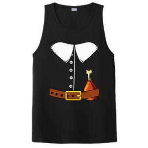 Pilgrim Costume Hat And Thanksgiving Turkey Day Graphic PosiCharge Competitor Tank