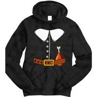 Pilgrim Costume Hat And Thanksgiving Turkey Day Graphic Tie Dye Hoodie