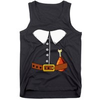 Pilgrim Costume Hat And Thanksgiving Turkey Day Graphic Tank Top