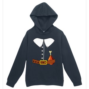 Pilgrim Costume Hat And Thanksgiving Turkey Day Graphic Urban Pullover Hoodie