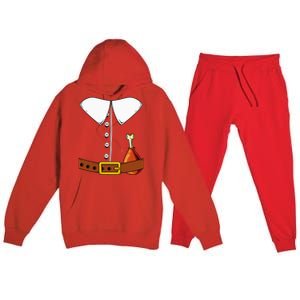 Pilgrim Costume Hat And Thanksgiving Turkey Day Graphic Premium Hooded Sweatsuit Set