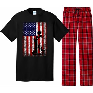 Patriotic Coon Hunting Dogs American Flag Gift Pajama Set