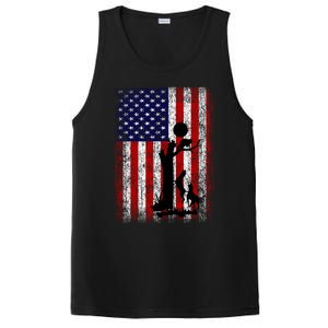 Patriotic Coon Hunting Dogs American Flag Gift PosiCharge Competitor Tank