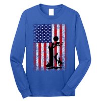 Patriotic Coon Hunting Dogs American Flag Gift Long Sleeve Shirt