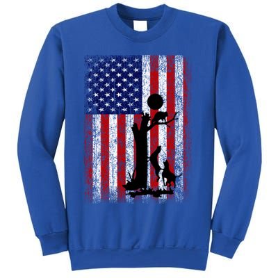 Patriotic Coon Hunting Dogs American Flag Gift Sweatshirt