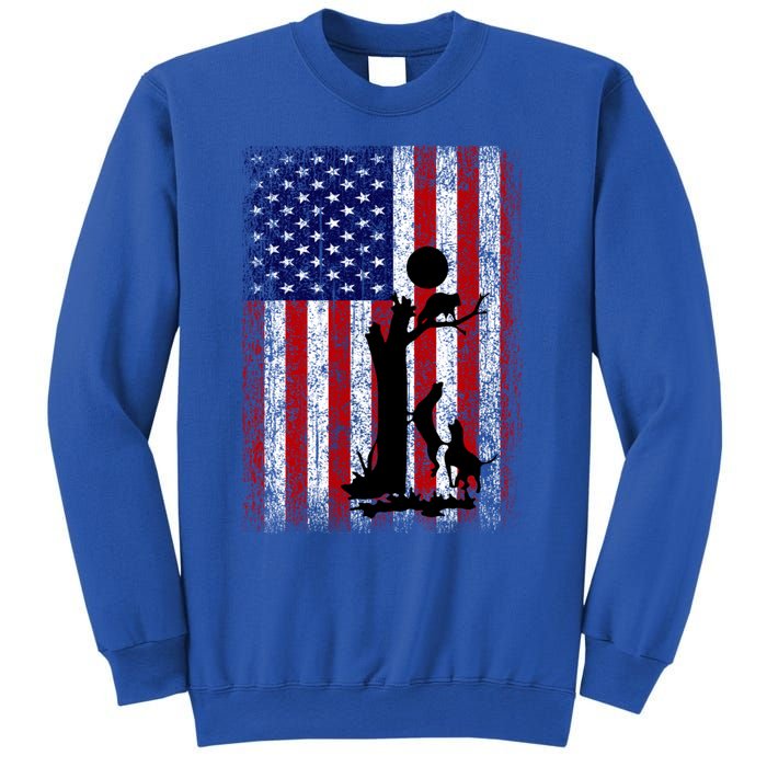 Patriotic Coon Hunting Dogs American Flag Gift Sweatshirt