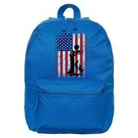Patriotic Coon Hunting Dogs American Flag Gift 16 in Basic Backpack