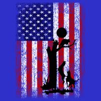 Patriotic Coon Hunting Dogs American Flag Gift 16 in Basic Backpack