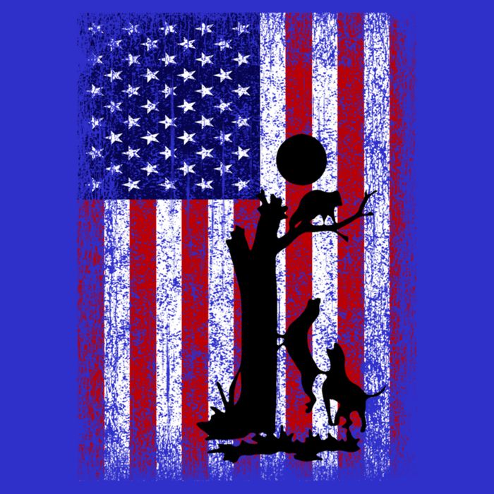 Patriotic Coon Hunting Dogs American Flag Gift 16 in Basic Backpack