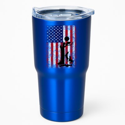Patriotic Coon Hunting Dogs American Flag Gift Tumbler