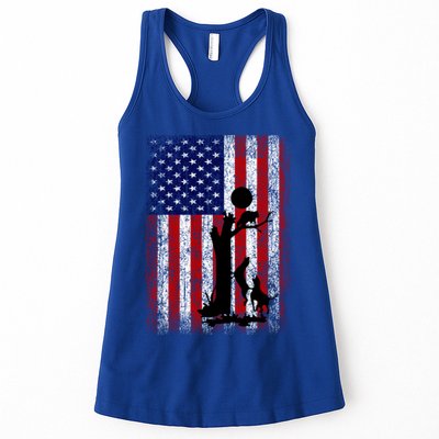 Patriotic Coon Hunting Dogs American Flag Gift Womens Tank Top