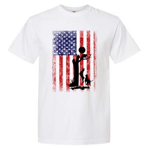 Patriotic Coon Hunting Dogs American Flag Gift Garment-Dyed Heavyweight T-Shirt