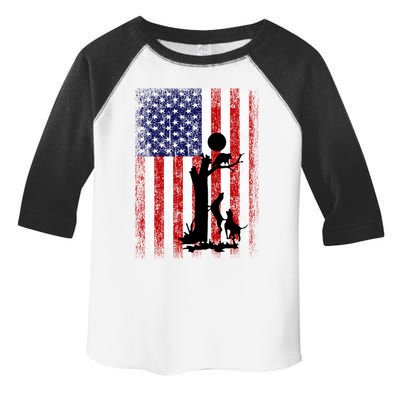 Patriotic Coon Hunting Dogs American Flag Gift Toddler Fine Jersey T-Shirt