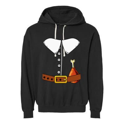 Pilgrim Costume Hat Colonist Thanksgiving Garment-Dyed Fleece Hoodie