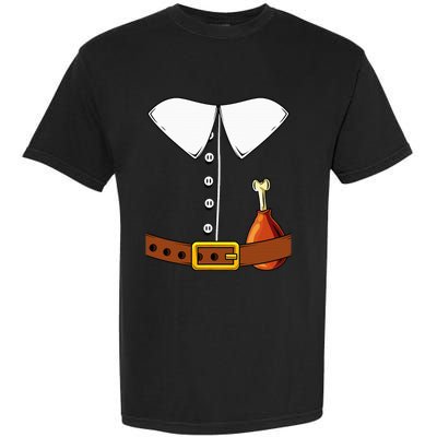 Pilgrim Costume Hat Colonist Thanksgiving Garment-Dyed Heavyweight T-Shirt