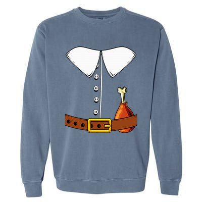 Pilgrim Costume Hat Colonist Thanksgiving Garment-Dyed Sweatshirt