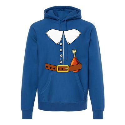 Pilgrim Costume Hat Colonist Thanksgiving Premium Hoodie