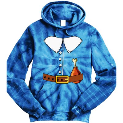 Pilgrim Costume Hat Colonist Thanksgiving Tie Dye Hoodie